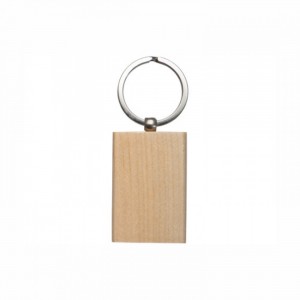 Rectangular wooden keychain