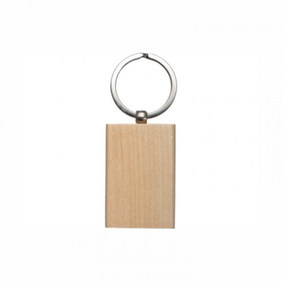 Rectangular wooden keychain